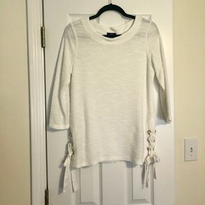Lace-Up Sweater